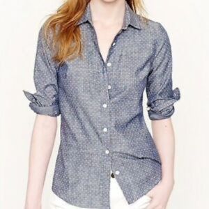 Size 4 - J.Crew “Perfect Fit” button down shirt Chambray